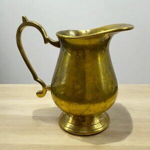 Vintage Electro Plated Nickel Silver Creamer Small Pitcher Stamped India Natural